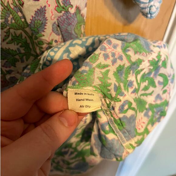 SZ Blockprints Priya Dress Cotton Floral Boho Cottage Coastal - Picture 5 of 5